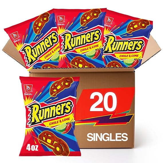 Barcel Chili Pepper & Lime Runners Corn Snacks, 20 ct, 4 oz Case