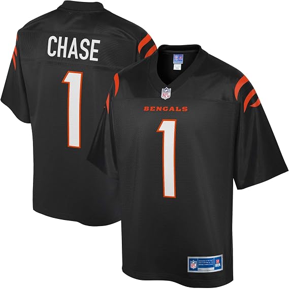 NFL PRO LINE Men's Ja'Marr Chase Black Cincinnati Bengals Replica Jersey