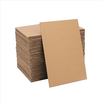 100 Pack 6x 9 Corrugated Cardboard Sheets, Flat Cardboard Layer Pads 2 mm Thickness, Flexible Packaging Inserts for Shipping, Mailing, and Crafts, by IHDYPPEW