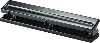 Officemate Standard 3 Hole Punch with 8 Sheet Capacity, Black 90099