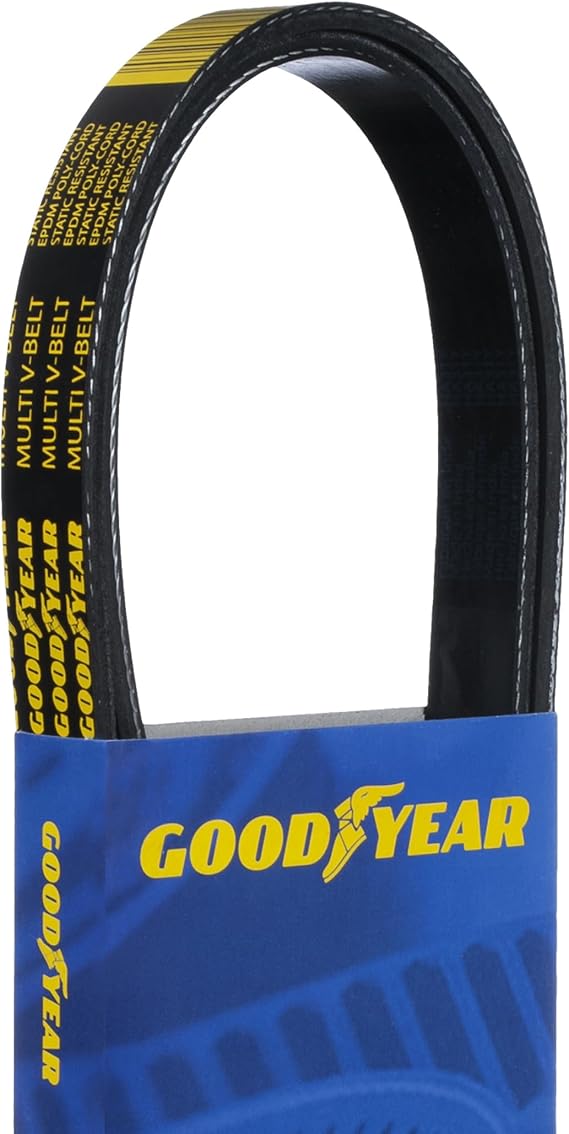 Goodyear Belts 1060772 Serpentine Belt, 6-Rib, 77.2" Length | Heavy-Duty Engine Belt, Abrasion-Resistant, Anti-Slip Design, High Tensile Strength, Reliable Power Transmission