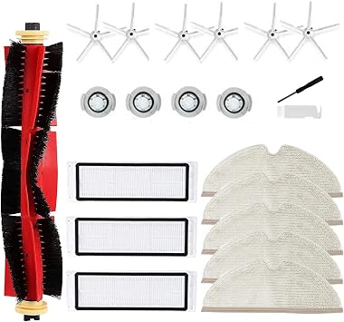 Roller Side Brush Filter for Xiaomi Roborock S6 S60 S65 S5 MAX T6 Vacuum Cleaner Accessories, 1 Roller Brush, 3 Filter, 5 Mop, 6 Side Brush, 4 Water Core
