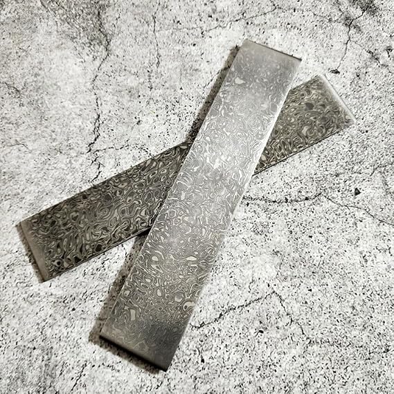 Handmade Damascus Steel Billet Knife/Blank Blade Making Bar Spiral Pattern 150x25x3mm