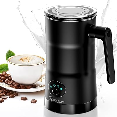 4 in 1 Milk Frother Electric and Steamer 11.8 oz350ml HotCold Foam Maker Intelligent Temperature Control Electric Milk Warmer for LatteCoffeeHot ChocolateCappuccino