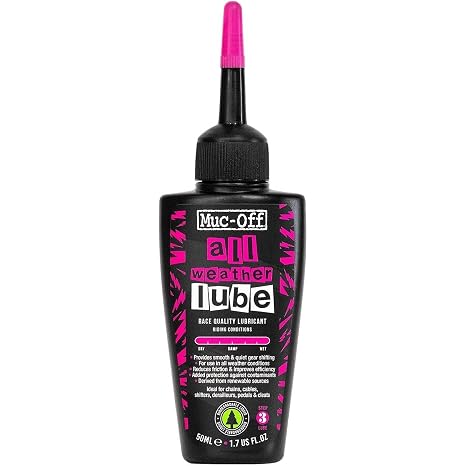 Muc-Off All-Weather Chain Lube, 4 fl oz - Bike Lube Refill, Bike Chain Oil, Chain Wax for All Weather Conditions - Biodegradable Bike Lubricant and Bicycle Chain Oil