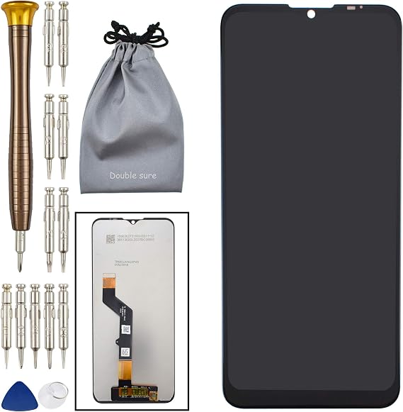 Touch Digitizer Glass LCD Display Screen Assembly Replacement for Motorola Moto E7 Plus Black E7 Plus