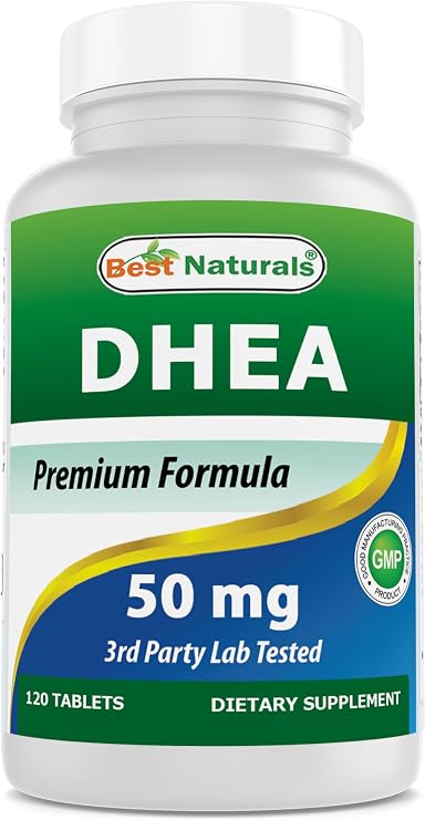 Best Naturals DHEA 50 mg 120 Tablets - Supports Balanced Hormone Levels for Men & Women - Promotes Healthy Aging - USA Manufactured