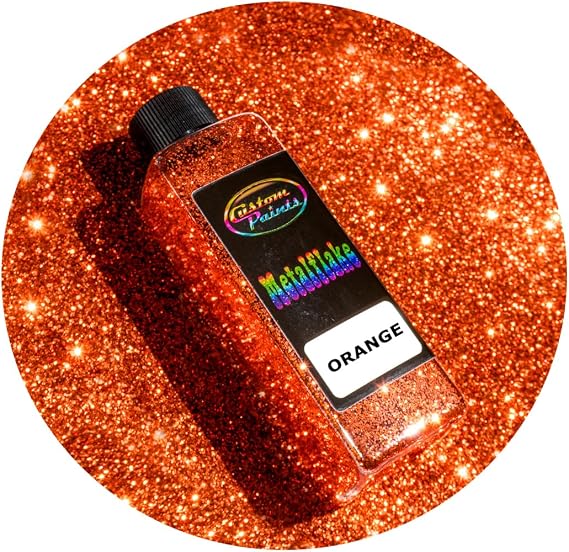 SPECIALIST PAINTS 1/2lb of Metal Flake Orange - Large 015HEX