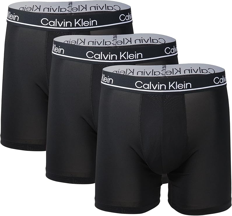 Calvin Klein Men`s Microfiber Stretch Boxer Briefs 3 Pack