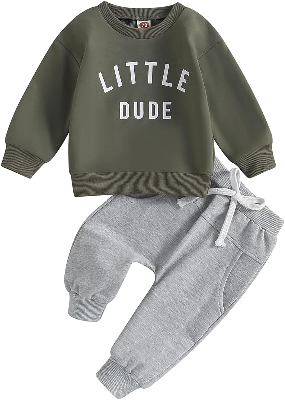 Toddler Baby Mama's Boy Clothes Long Sleeve Sweatshirts Jogger Pant Newborn Boys 2 Piece Outfits Fall Winter