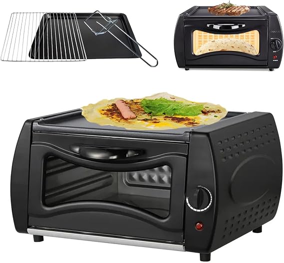 15L Pizza Maker with Disk & Clamp, 0-380C Temperature Control for Chapati,Manakish, Naan - Ideal Kitchen Appliance (square gate)