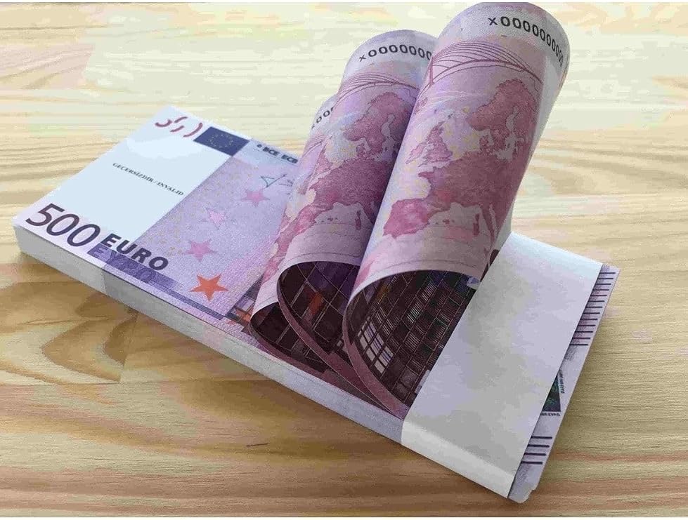 Mor Renkli Geçersiz 100 Adet İthal Kağıt Gramajlı Yeni Euro Sahte Para Mor, axetoolssahteparam63