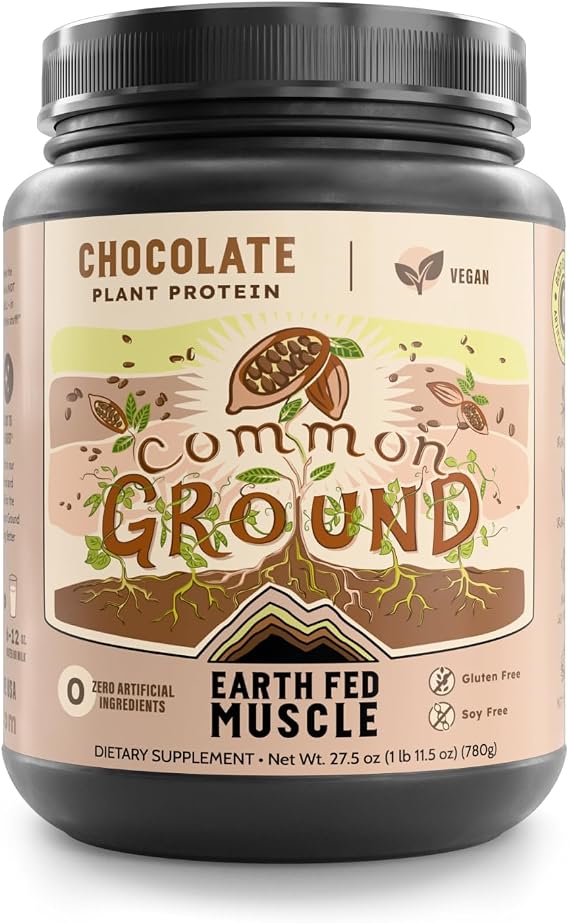 Earth Fed Muscle Organic Plant Protein Powder, Chocolate, 1.74 lb