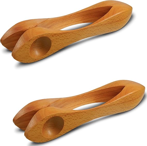 2 Pcs Wooden Musical Spoons Folk Percussion Instrument Party