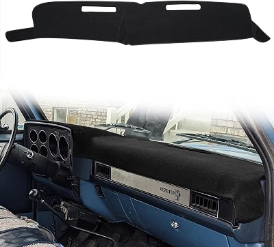 Dash Cover Custom Fit for 1981-1991 Chevy Chevrolet CKRV Series Suburban Blazer,GMC CKRV Series Jimmy,Dashboard Mat Pad Carpet Black