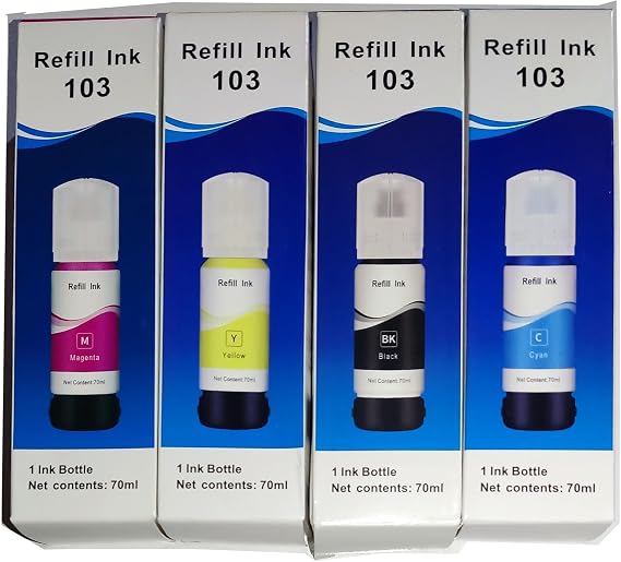 Melsan Epson ile Uyumlu EcoTank L3151 Mürekkep Muadil Set 4 Renk Takım