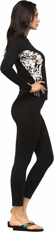 Private Island Women UPF 50+ Long Leggings Swimsuit Pants Beach Bathing Swim Rash Guard CubanoBoom Bottom (RPG+KW+RSSP)