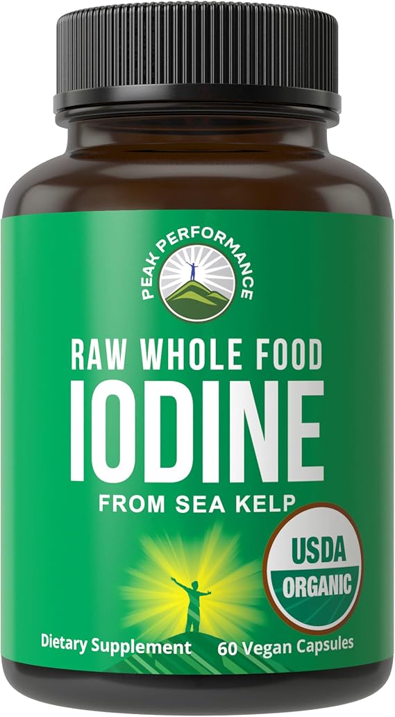 Organic Raw Whole Food Iodine Supplement from Kelp (Ascophyllum Nodosum)