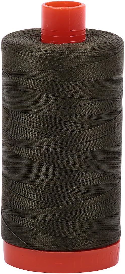 Aurifil A1050-5012 Solid 50wt 1422yds Dark Green Mako Cotton Thread
