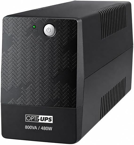 OPTI-UPS TS800E+ Line Interactive UPS Battery Backup & Surge Protector