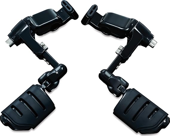 Kuryakyn 3990 Motorcycle Foot Control: Ergo III Cruise Mounts with Trident Dually ISO Pegs for 2001-17 Honda Gold Wing GL1800, F6B, and Valkyrie Motorcycles, Gloss Black