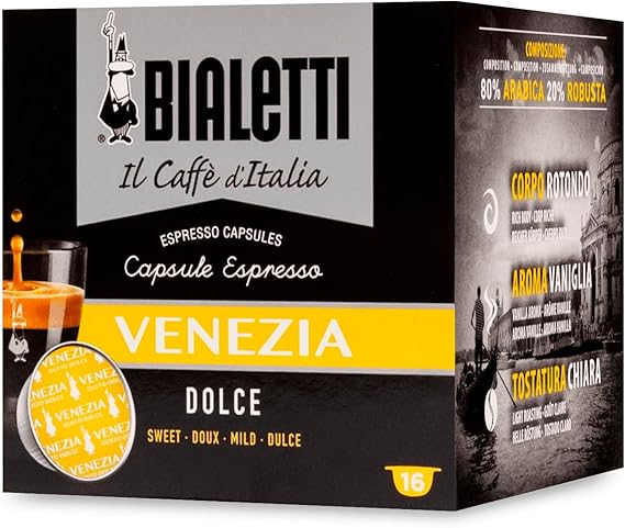 Bialetti 6820 Mini Exppress Expresso Capsules, Venezia, 16-pack