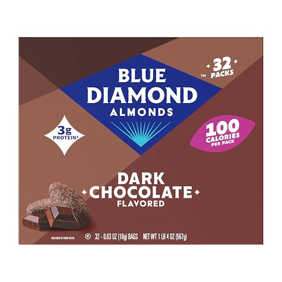 Blue Diamond Almonds, Oven Roasted Cocoa Dusted Almonds, Chocolate , 100 Calorie Packs, 32 Count