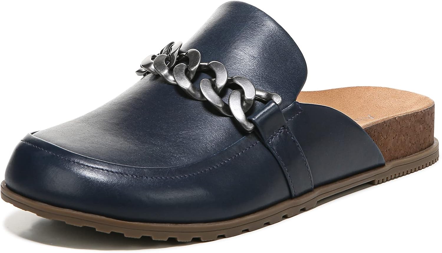 Vionic Women's Georgie Mule - Comfortable Flats that Includes a Built-in Arch Support Insole that Helps Correct Pronation and Alleviate Heel Pain Caused by Plantar Fasciitis, Medium Width Sizes 5-12