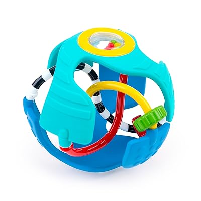 Baby Einstein Rattle & Sense Sensory Ball, Multisensory Baby Toy with Bead Chasers, Rattle Sounds & Textures, Easy to Grasp, Ages 3 Months
