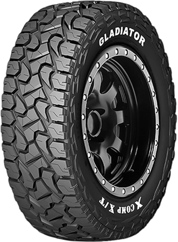 Gladiator X COMP X/T LT285/60R20 125/122Q E | Light Truck Extreme Terrain All Season Traction 125/122Q Rated E (10 Ply) Radial Construction Raised White Letters Tire