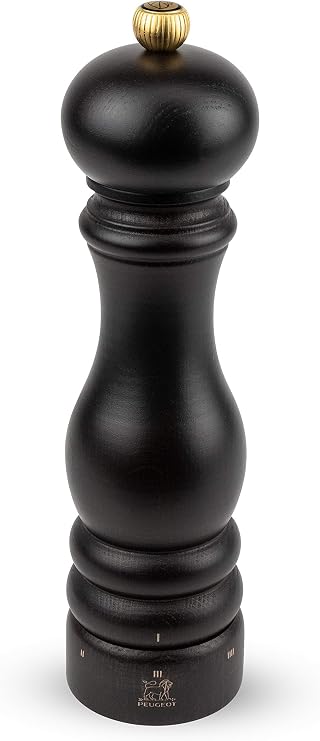 Peugeot Made in France- Paris u'Select Manual Pepper Mill - Adjustable Grinder - PEFC Certified Beechwood, 22 cm - 9 in. Chocolate