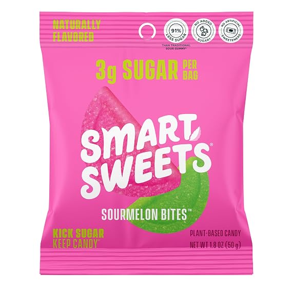 Smartsweets Candy Gummy Sour Melon 1.8 OZ