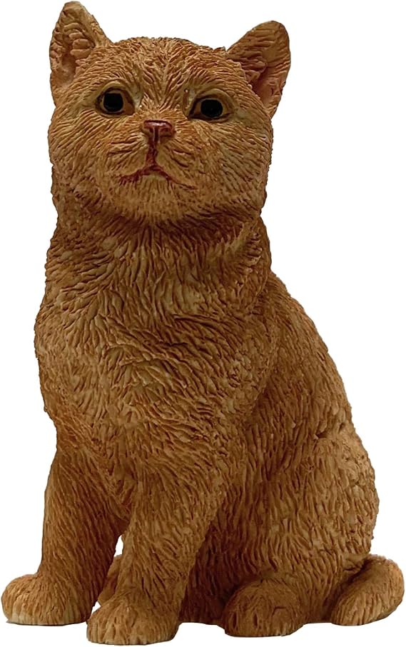 Sandicast SS30401 Small Size Ginger Tabby American Shorthair Cat Sculpture