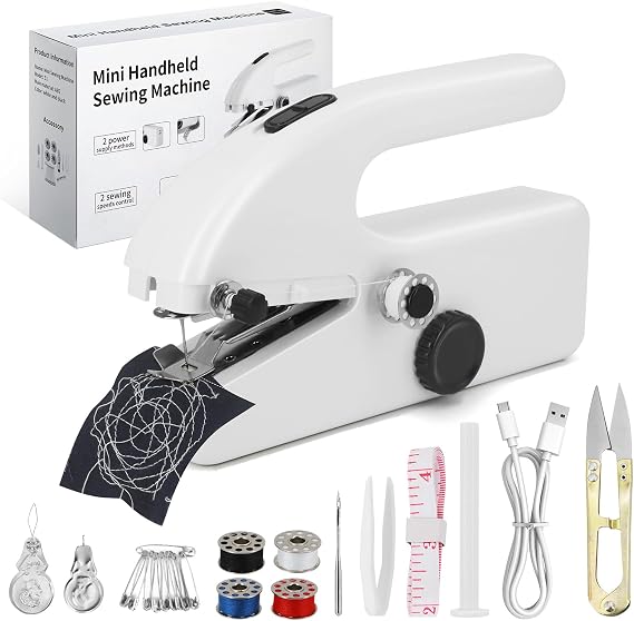 Handheld Sewing Machine, Dual Speed Portable Stitch for Beginners