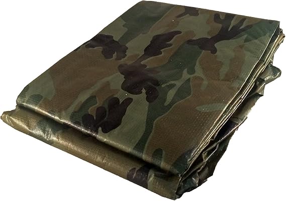 Ozark Trail All-Purpose Tarp, Camo/Green, 8ft x 10ft