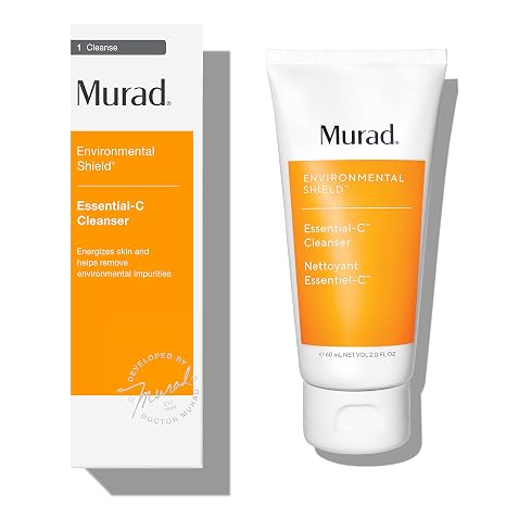 Murad Essential-C Facial Cleanser - Vitamin C | Gentle foaming gel face wash with Vitamin C, Vitamin E, Vitamin A, Allantoin & Panthenol cleanses, nourishes and hydrates