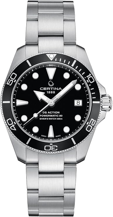 Certina, Unisex, DS ACTION Diver 38mm, Stainless Steel, Swiss Automatic, Diving Watch, C0328071105100
