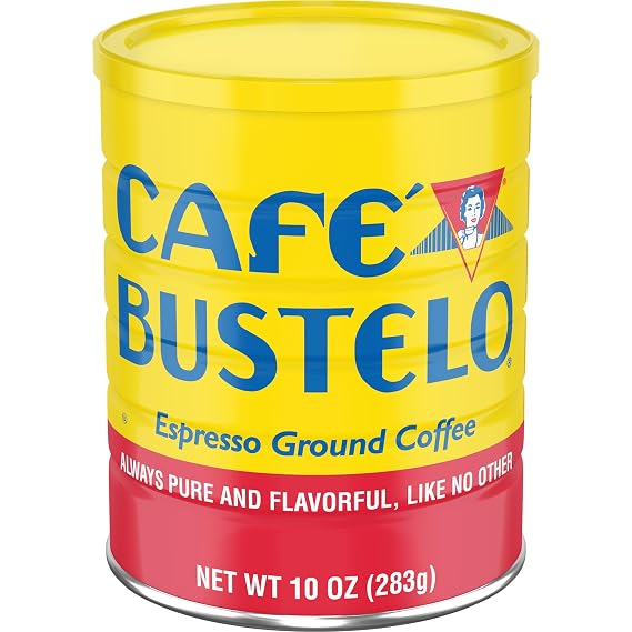 Cafe Bustelo Espresso Style Dark Roast Ground Coffee, 10 Oz. Can | Packaging May Vary