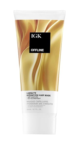 IGK Offline 3-Minute Hydrating Hair Mask for Dry, Damaged Hair