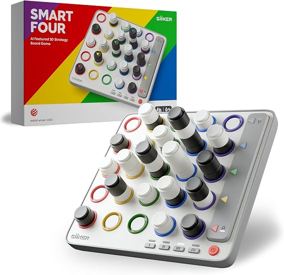 GiiKER Smart Four 3D AI-Powered 4-in-a-Row Game for 1-2 Players