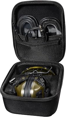 EARMOR Storage Case for Shooting Ear Protection Earmuff Glasses & Accessories, Weather-Resistant Durable Dustproof Hard EVA Carrying Storage Bag for Hunting Electronic Shooting Ear muff