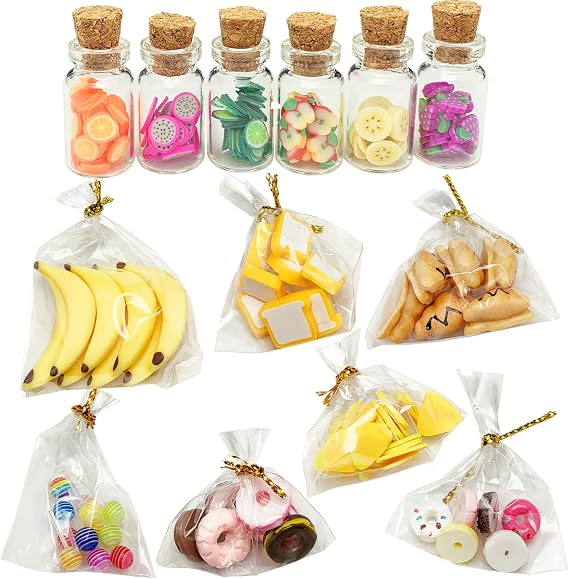 13 Packs Cute 1:12 Miniature Dollhouse Food Snacks Store Accessories Set