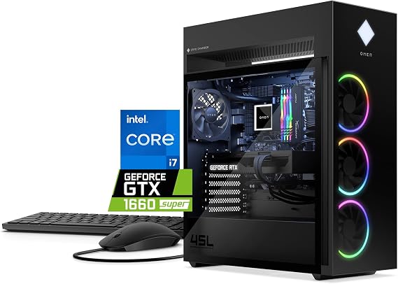 HP OMEN 45L Gaming PC, Liquid CPU Cooler, 12-Core i7, 16GB RAM, 1TB SSD