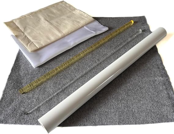 Electrostatic Friction Rod Kit : 3 Cloths, 2 Rods,1PVC Tubes
