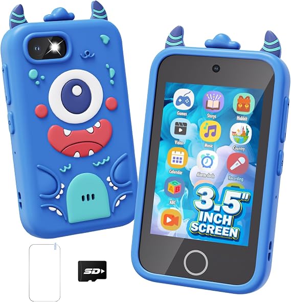Yehtta 3.5'' Touchscreen Kids Smart Phone for Boys Age 3-10 Christmas Birthday Gifts Toys, Kids Phone with Dual Camera, Video Record, Game, Learning, Music Player