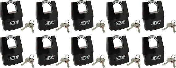 Master-Keyed Padlock, High Security Shrouded Shackle, 2-1/2" 64mm (10)
