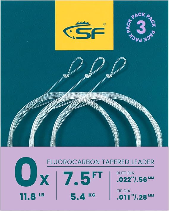 SF Fly Fishing Tapered Leader Fluorocarbon Pre-Tied Loop