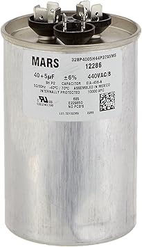 MARS - Motors & Armatures 12286 40 + 5 uF MFD x 440 VAC Genteq Replacement Dual Capacitor