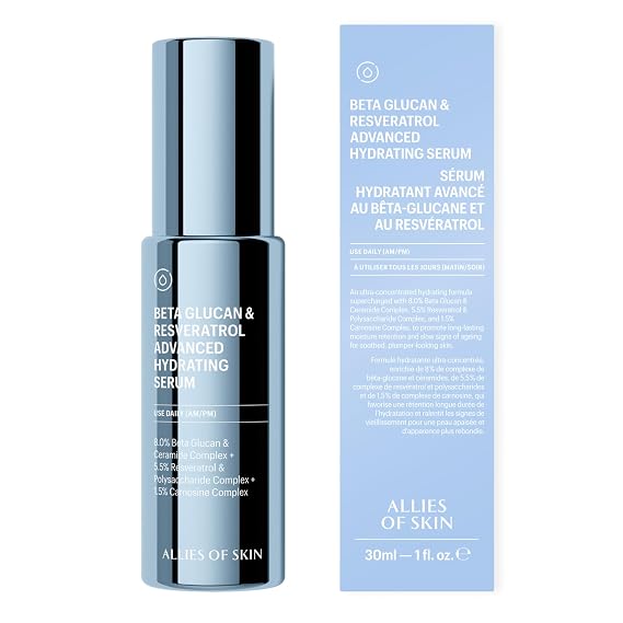 Allies of Skin Beta Glucan & Resveratrol Advanced Hydrating Serum, 1 Fl Oz