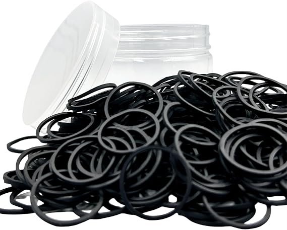 Black Rubber Bands, Size 10 rubber band 1 inch Elastic Rubber Band, 300 Pcs small rubber bands for Office, School, Home, Stationery Supplies